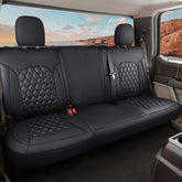 Huidasource rear seat covers front view showing full bench protection and sleek look