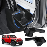 Huidnnas front view of two black trunk trays showing neat packaging and fit benefits