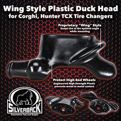 Hunter plastic duck head side profile highlighting low-friction contour for smoother operation