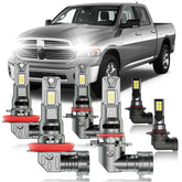 HUOKEDS front view of kit packaging and six bulbs showing complete replacement set benefits
