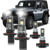 HUOKEDS front packaging showing full bulb kit and fitment benefits