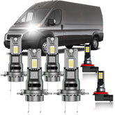 HUOKEDS front view of kit packaging showing bulbs and model fitment improving selection clarity
