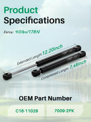 HUOPO closeup of piston rod and double-seal, durable smooth operation benefit