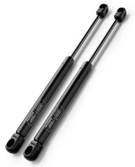 HUOPO front view of 12-inch gas struts showing product pair and labels, ensures correct replacement