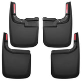 Husky Liners rear mud guards front view showing sleek factory-style fit and protection