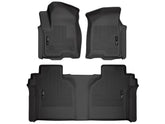 Husky Liners WeatherBeater front-row overhead view showing full floor coverage and protection