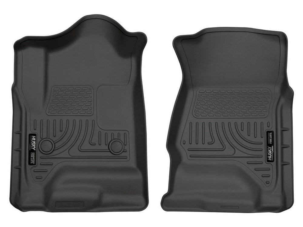 Husky Liners front row top view showing full coverage and protection