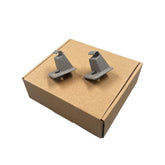HUYILUN0104 front view of two gray sun visor holder clips showing fit and finish