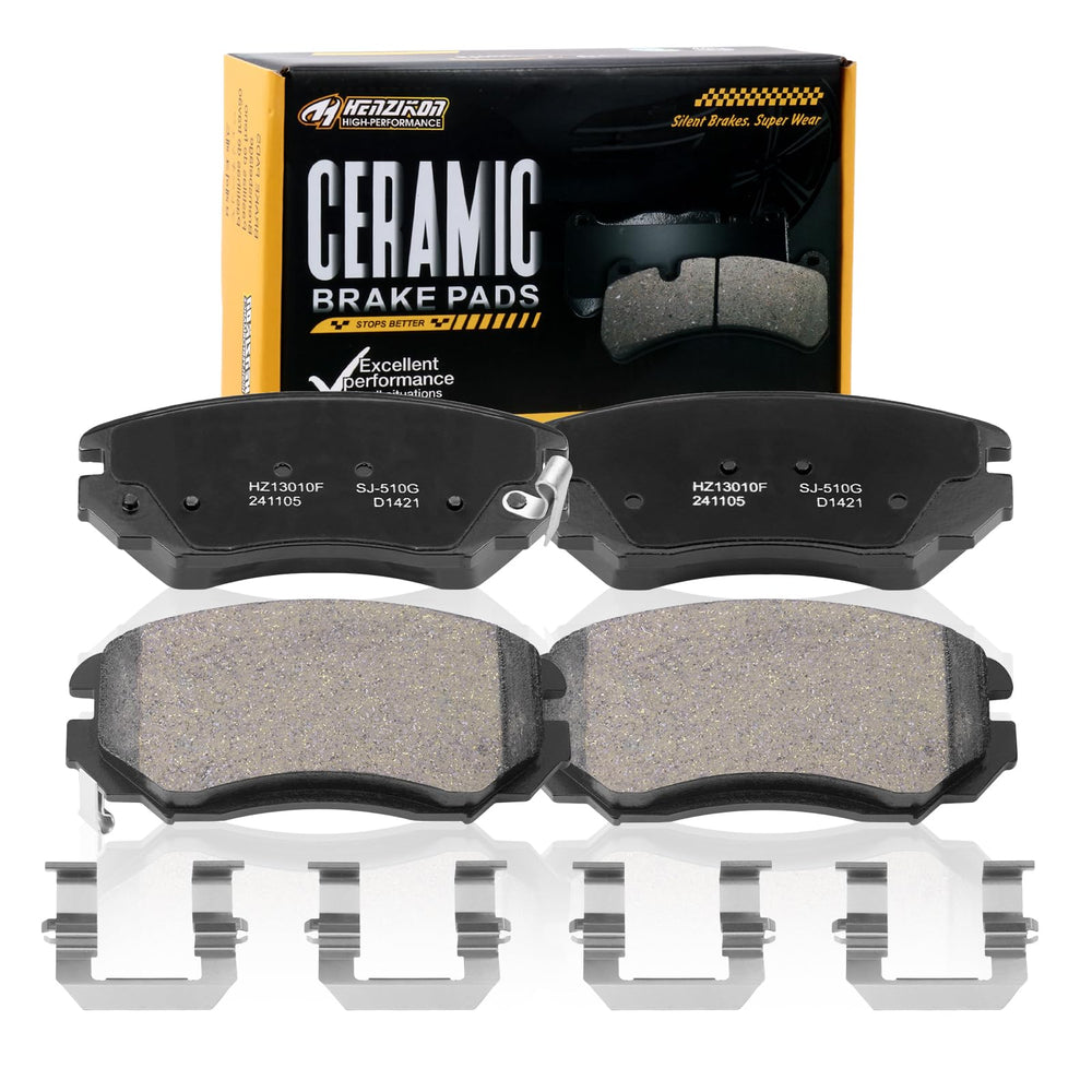 HYFTJYZ front view of brake pad set showing fit and ready-to-install benefit