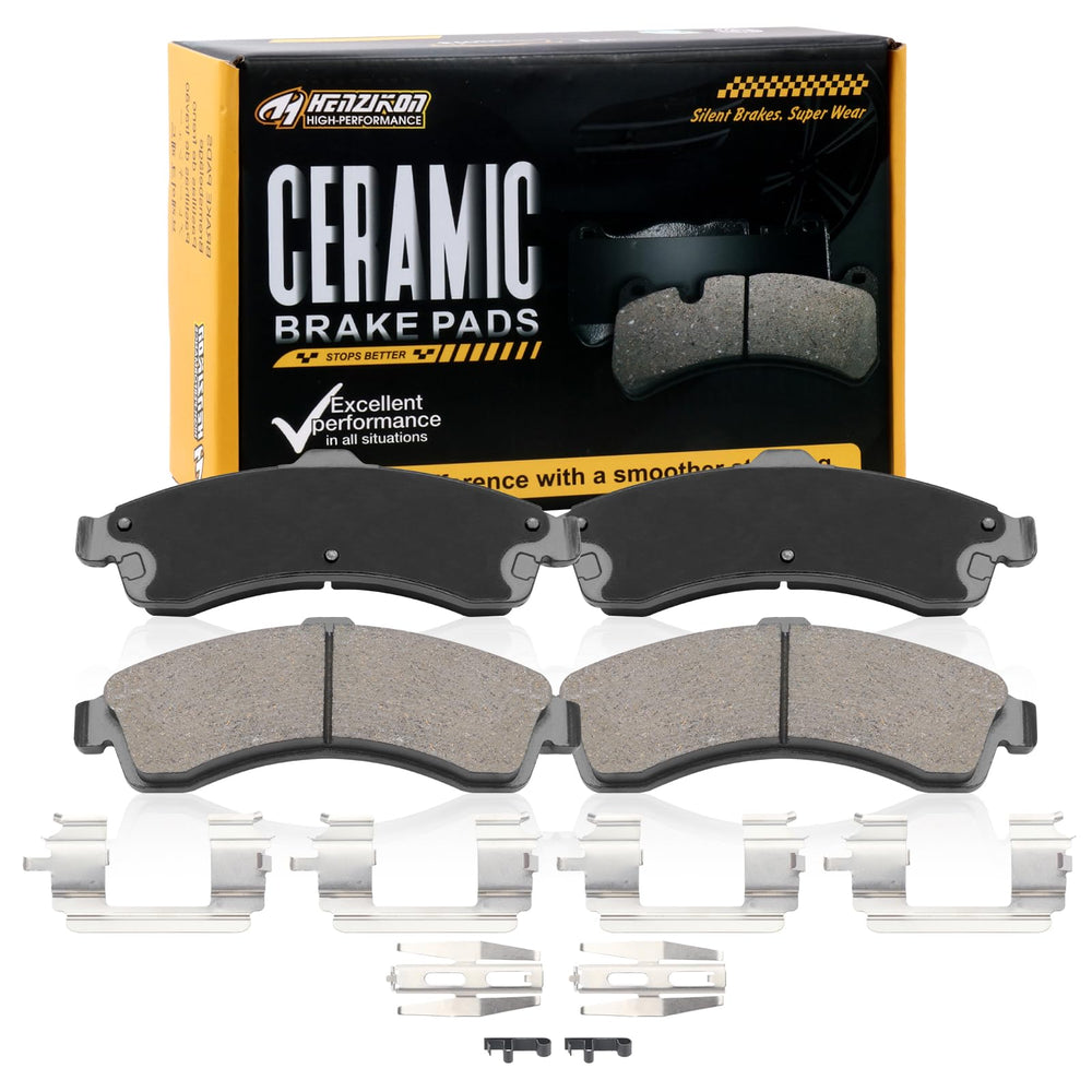 HYFTJYZ front brake pads packaging showing product and fitment benefit