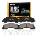HYFTJYZ front brake pads packaging showing kit and hardware benefit clarity