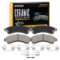 HYFTJYZ front brake pads packaging showing product and fitment benefit