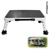 HYMIC front view of the step stool showing sturdy frame and stable base benefit