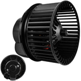 HYR front view of blower motor showing mounting flange and benefit of easy replacement