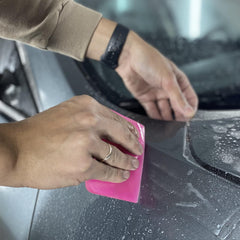IANFAN small corner squeegee held in hand for precise control in tight radiuses