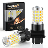 iBrightstar front view of switchback LED bulbs showing packaging and plug-and-play fit