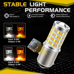 iBrightstar bulb installed in vehicle showing clear white DRL visibility