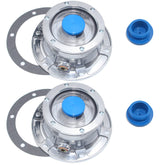 iBroPrat front hub cap assembled showing bolt pattern and fit for quick replacement