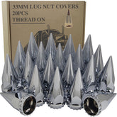 iBroPrat front view of 20pcs chrome lug nut covers showing full set benefit