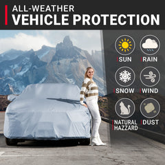 iCarCover side profile demonstrating tailored fit to Mustang body contours