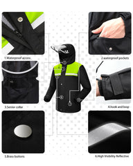 iCreek raincoat detachable transparent brim giving clear-vision benefit