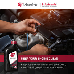 Idemitsu liquid close-up showing smooth texture that aids injector cleaning