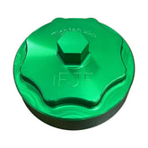 iFJF front view of green fuel filter cap showing fit and finish for reliability