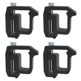 iFJF front view of four black clamps showing secure fit benefit