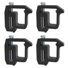 iFJF front view of four black clamps showing secure fit benefit