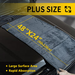 IFWIND towel absorbing large water beads off car surface quickly