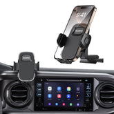 iGoevo front view of mount on Tacoma dash showing secure hold and neat fit