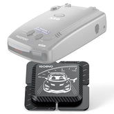 iGoevo front view showing secure detector mount and clear driver visibility