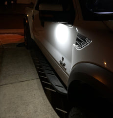 iJDMTOY installed on Ford F-150 mirror demonstrating plug-and-play fit and upgraded look