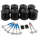 iKer front view of bushing kit showing complete replacement hardware and packaging benefit