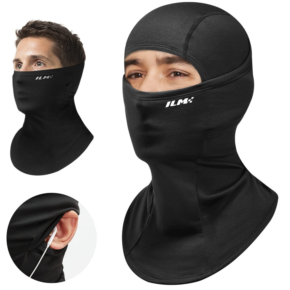ILM front view of FM01AT balaclava showing full-face coverage and warmth