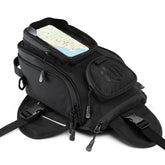 ILM front view of tank bag showing shape and storage benefits