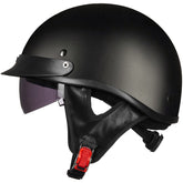 ILM Model-205V front profile matt black helmet showing sleek shape and street-ready look