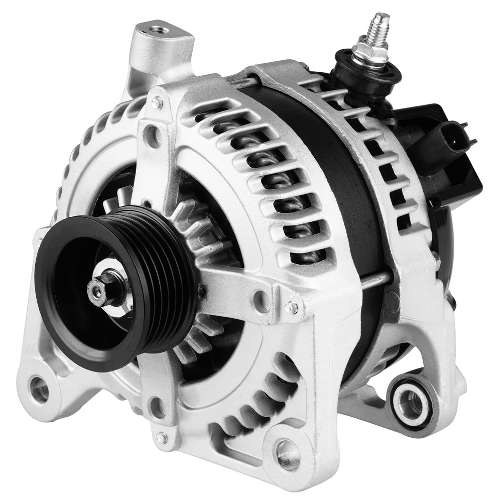 ILONPA alternator front view showing mounting points and clean finish for easy installation