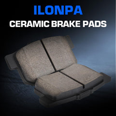 ILONPA ceramic friction surface close-up showing texture and consistent braking
