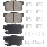 ILONPA rear pad set front view showing complete kit and clean fit for easy replacement