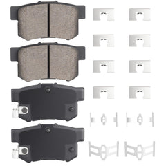 ILONPA rear pad set front view showing complete kit and clean fit for easy replacement