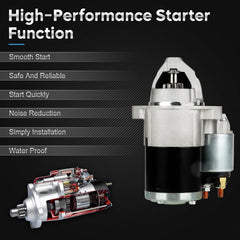 ILONPA starter gear closeup highlighting 8-tooth pinion for reliable engagement and consistent cranking