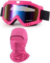 immoono front packaging showing hot pink goggles and balaclava protecting face