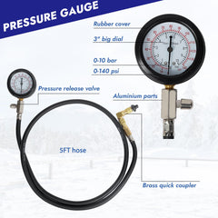 IMSTMTER flexible 5ft hose with L quick connector for easier engine access and reach