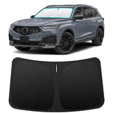 INSAUTO front view sun shade fitted on Acura MDX windshield for full coverage