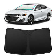 INSAUTO front view fitted on Chevrolet Malibu windshield showing full coverage and protection