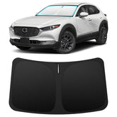INSAUTO custom-fit shade covering Mazda CX-30 windshield for full sun protection