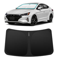 INSAUTO front view on Elantra windshield showing exact-fit and protection