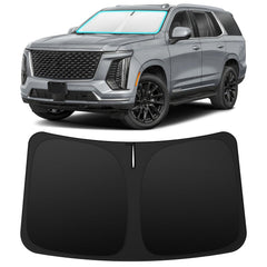 INSAUTO front windshield fitted on Escalade showing full coverage and protection
