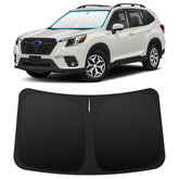 INSAUTO front view in Forester showing full windshield coverage and sun protection